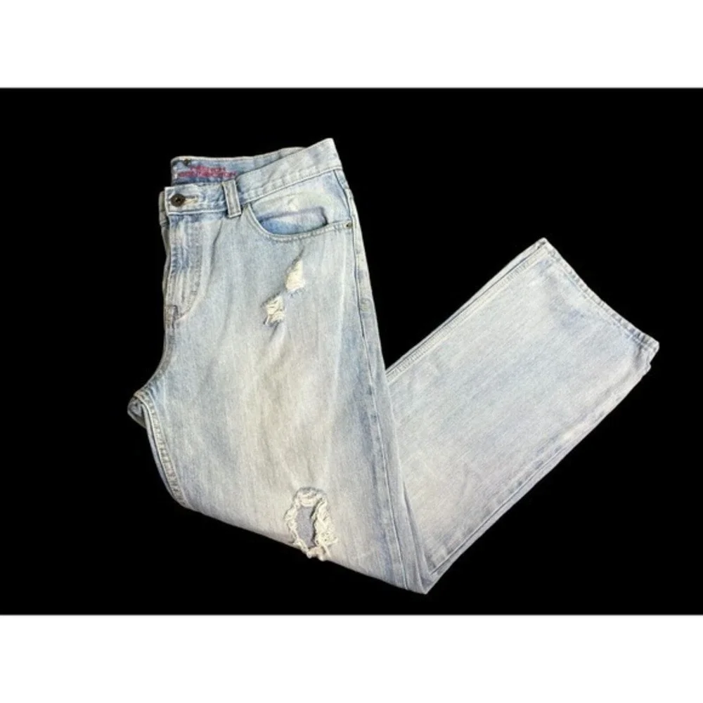 French Connection UK Style Mens Straight-Cut Light‎ Wash Jeans Size 34x30